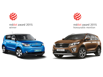 Double win for Kia in the 2015 Red Dot Design Awards