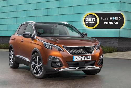 ALL-NEW PEUGEOT 3008 SUV WINS CROSSOVER OF THE YEAR AWARD IN THE 2017 FLEET WORLD HONOURS 